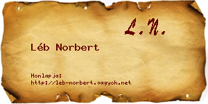 Léb Norbert névjegykártya